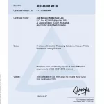 ISO 45001-2018 Certificate